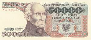 50000 Zloty Polen p153 1989